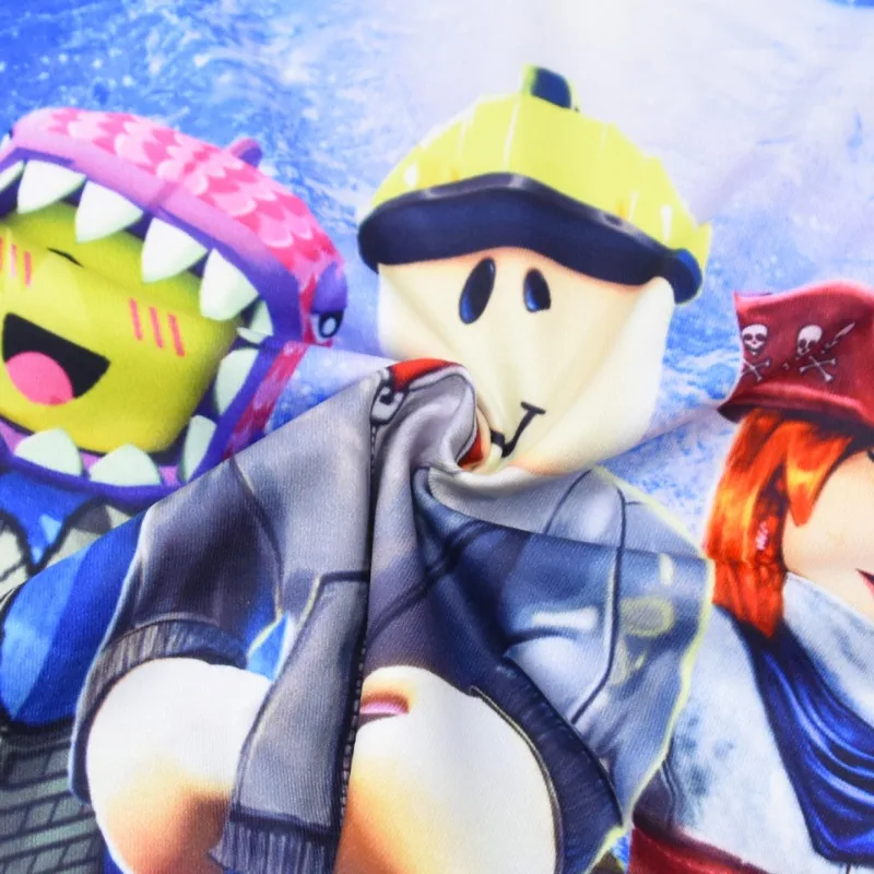 Roblox Game مجموعات ملابس الأطفال المنزل طويلة الأكمام السراويل الطويلة بيجامة مجموعة الكرتون طباعة هدايا عيد ميلاد الاطفال #6