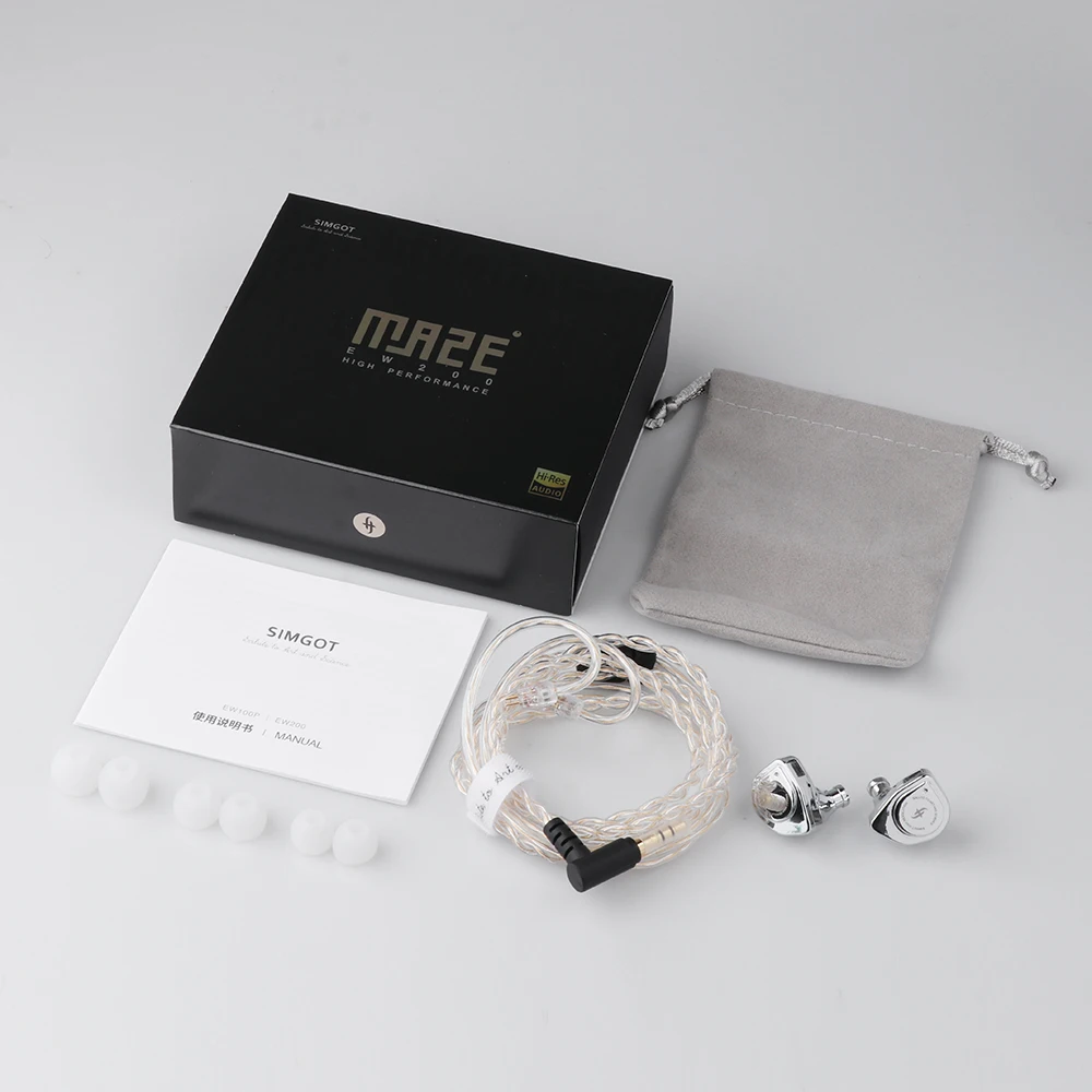 SIMGOT EW200 10 mm SCP-Membran Dual-Magnetschaltung und Dual-Cavity Dynamic Driver Hifi IEM-Ohrhörer – Detail 14