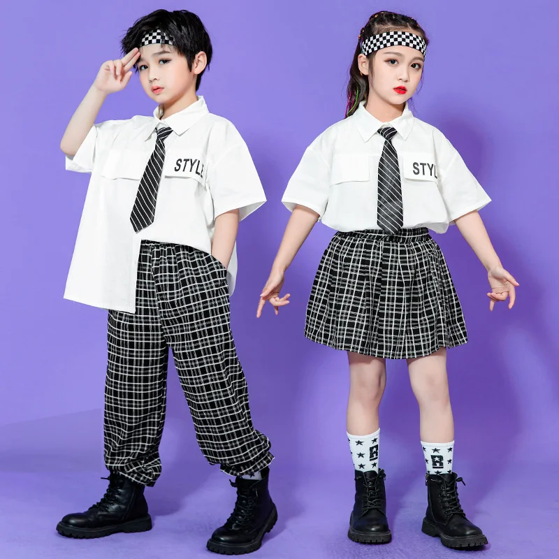 Children's Chorus Suit Summer Boys' Street Dance Suit Girls' Jazz Dance Performance Trendy Suit Primary School Graduation Photo