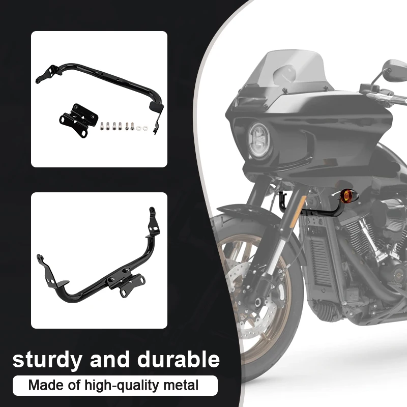 Motorcycle Gloss Black Front Fairing Support Bracket Chopped For Harley Low Rider ST FXLRST 2022-2025 El Diablo FXRST 2022