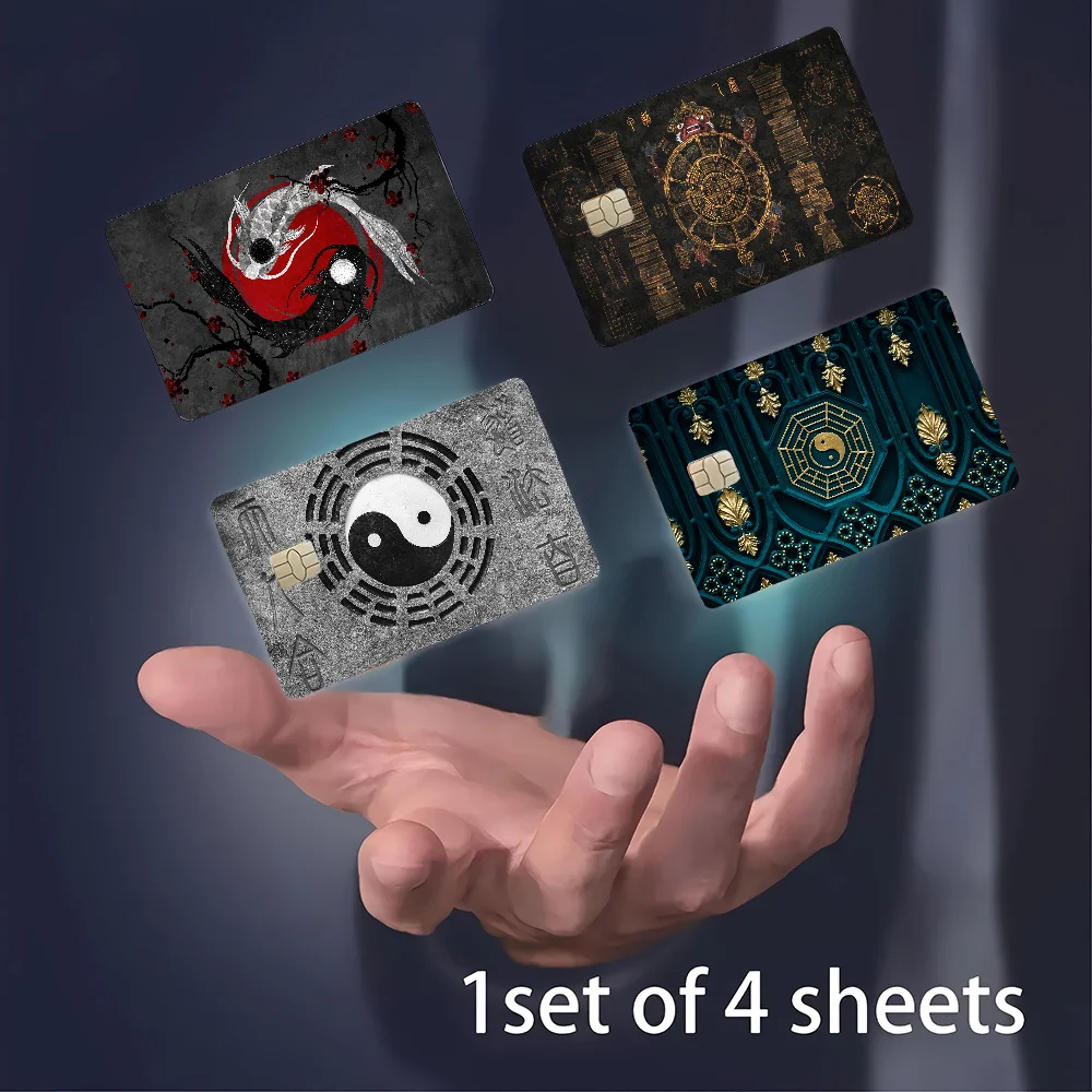 Chinesischer Drache Tiger Tai Bagua Yin YangAnime Matte Front Skin Film Aufkleber Abdeckung für kleine Chip Kreditkarte Debitkarte