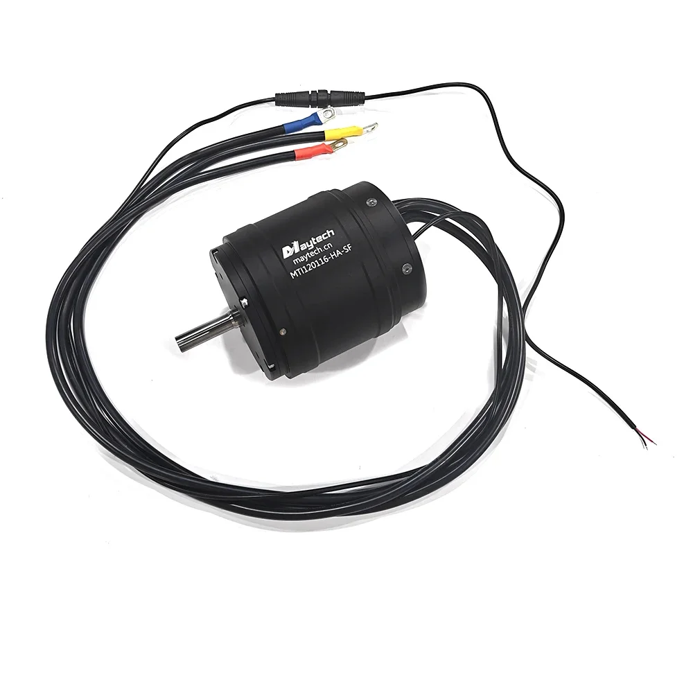 Maytech محرك BLDC مبرد بالماء لسيارة EV مركبة كهربية 120116 محرك 200KV مع مستشعر القاعة محرك قوارب ركوب الأمواج الكهربائي