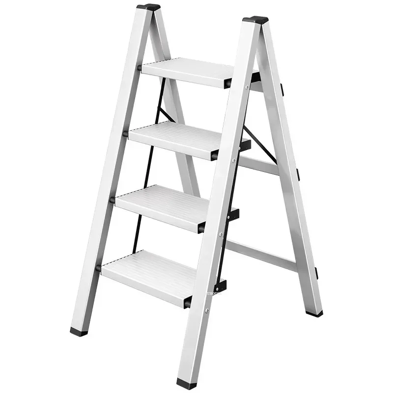 Multifunctional Household Step Ladders Folding Stairs Thickened Aluminum Alloy Portable Herringbone Ladder 3/4/5 Step Stool u