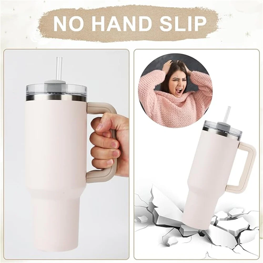 Handle Protector For Stanley Cup 40 Oz Anti Skidding Protective Water Bottle Silicone Cover Sleeve for Stanley Tumbler