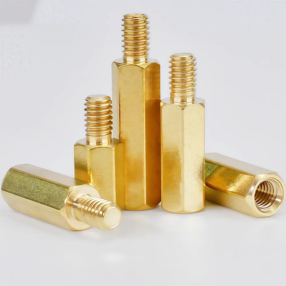 M2.5 M3 M4 Hex Brass Male Female Motherboard Standoff Thread 6mm Board Rack Stud Threaded Pillar PCB Column Spacer Screw