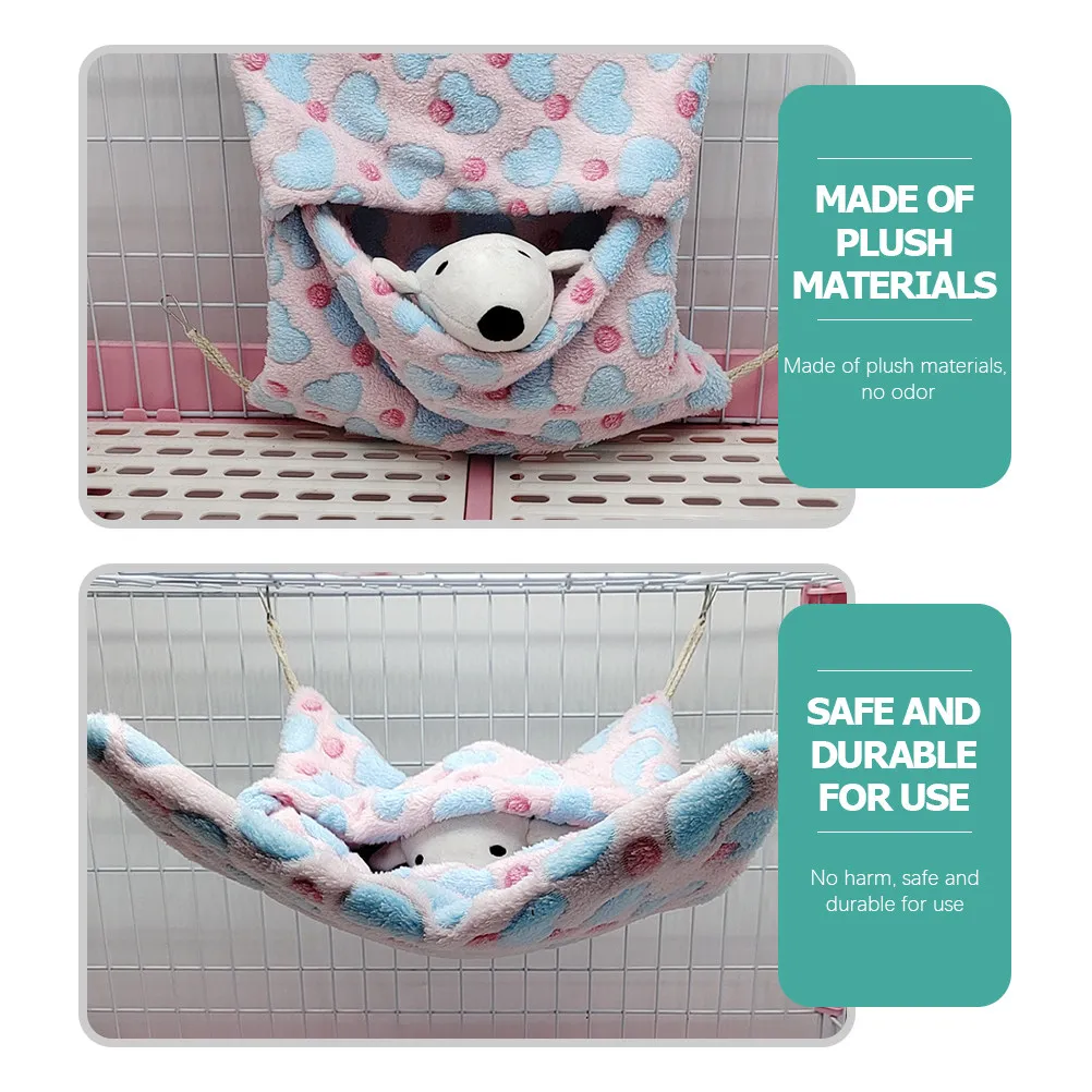Interesting Small Pet Sleeping Bag Comfortable Hamster Hammock Hanging Guinea Pig Bed Washable Warm Hamster Supplies