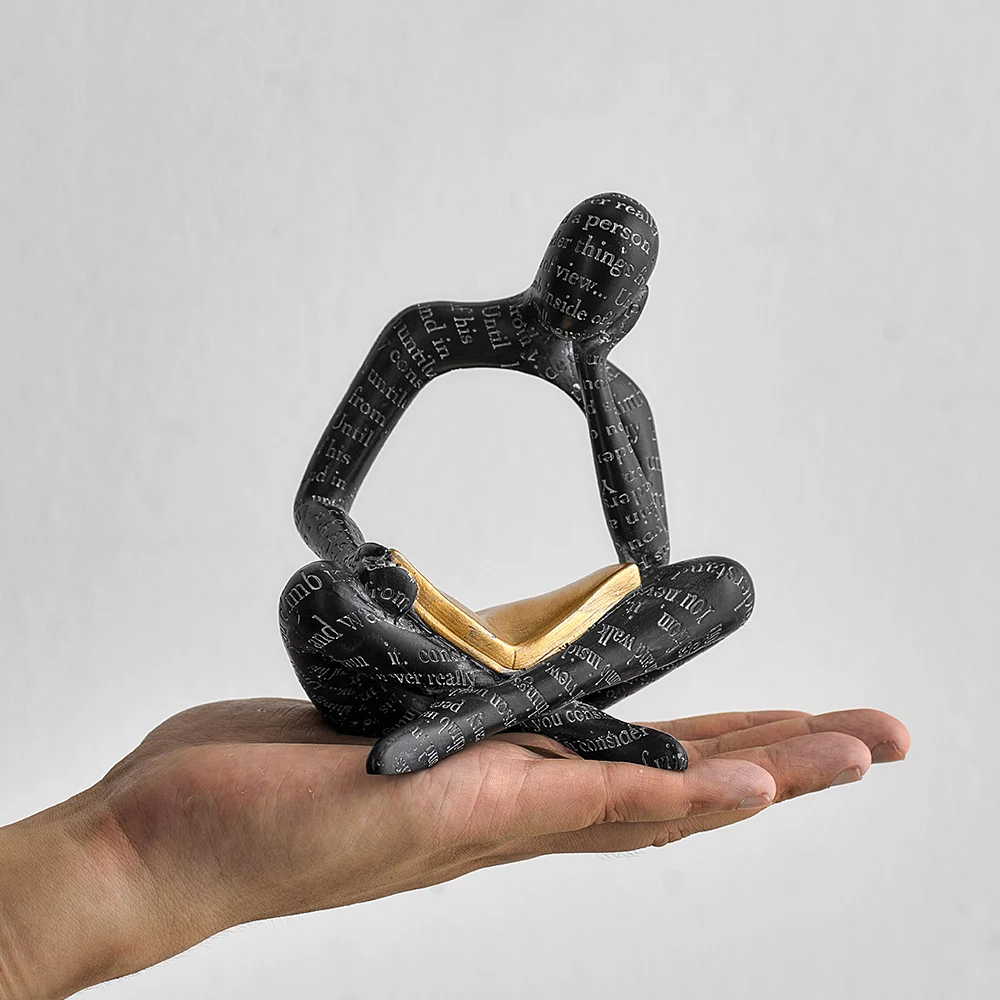 Home Decoration Abstract Figure Sculpture Creative Desk Ornament Interior Accessories