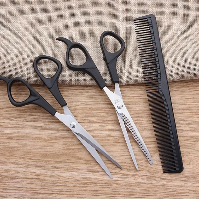 3pcs 7-inch Scissors Sets-Suitable for Thinning and Styling Hair-for Men and Women for Finishing, Point Cuts, and Flat Cuts