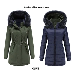 Womens White Goose Down Coats Jacket Outdoor Hiking Hoodie WindProof Long Winter Coat Jacket Femme Outwear Women Clothing Canada