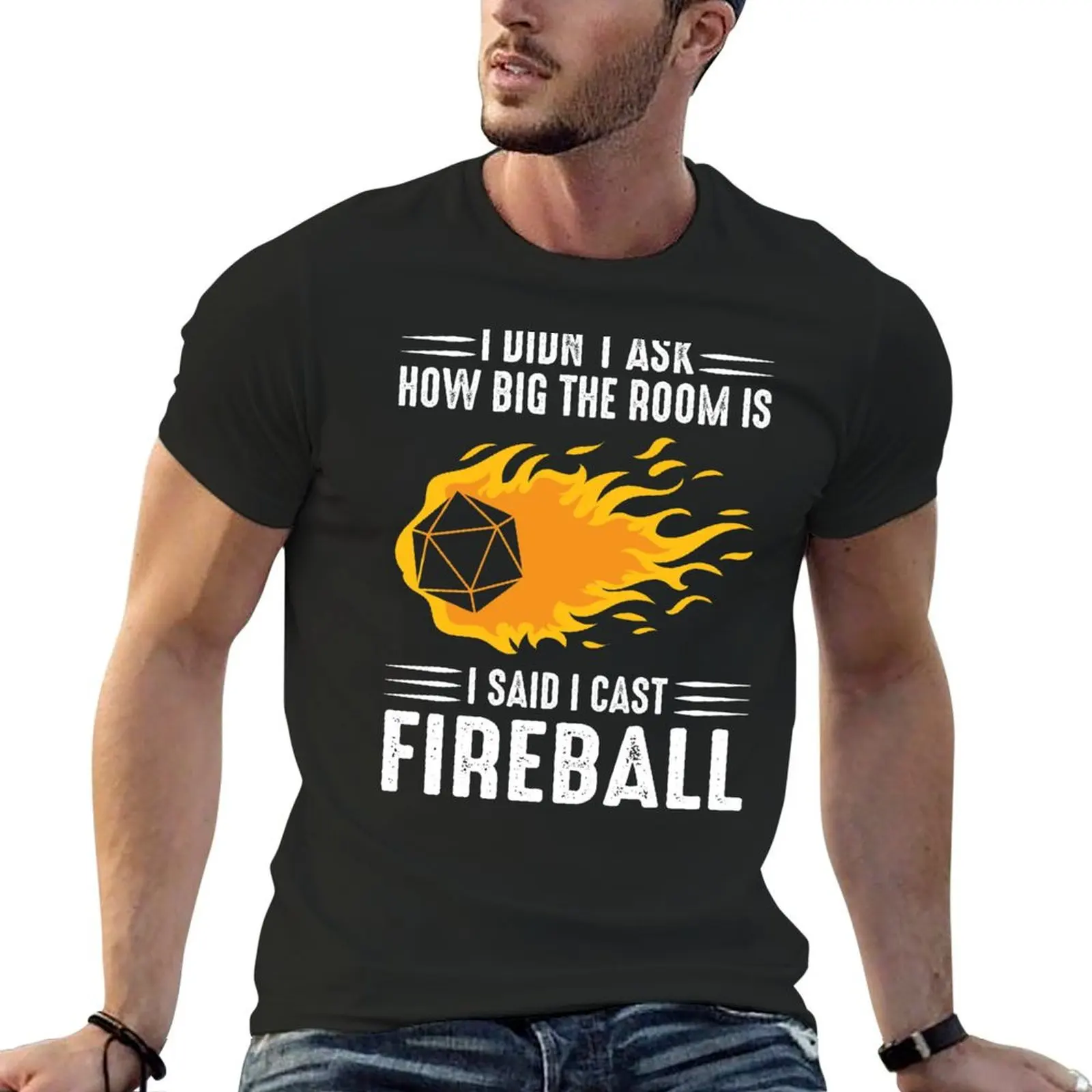 I cast Fireball Wizard Sorcerer DM Gift TTRPG T-Shirt custom t shirt tees summer top heavyweights vintage t shirt men