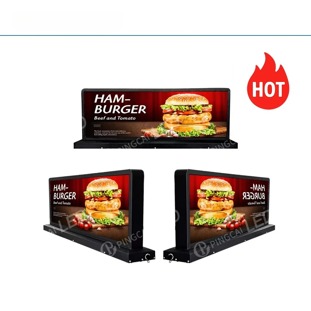 

Hot selling:Led Panel Car Waterproof Car Roof Moving Advertising Panel 4G Led Display Screen Outdoor Taxi Top P5 Led Digital Dis