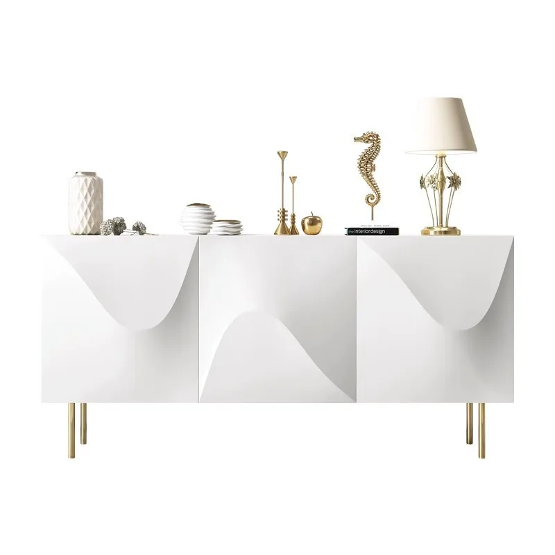 

Light luxury solid wood porch cabinet, home shoe cabinet, partition cabinet, Italian high-end dining side, modern simple living