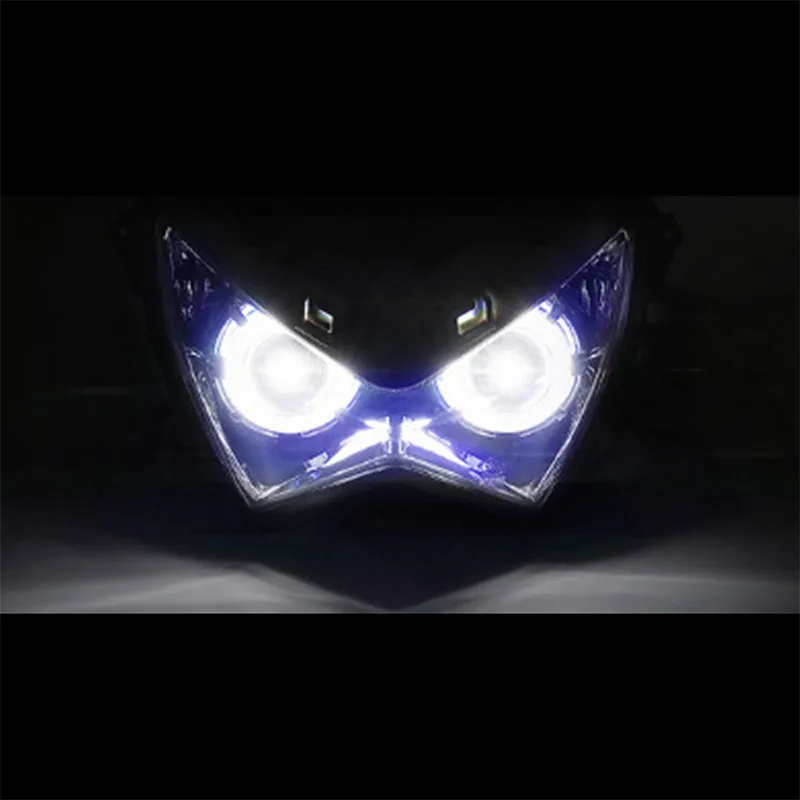 Headlight For Kawasaki Z800 Z250 2013 2014 2015 2016 Angel Eye HID Projector Custom Headlight Assembly LED Lights Waterproof