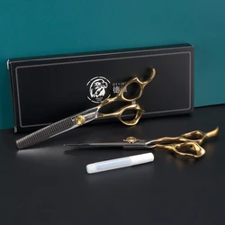 Saç inceltme makası 6 inç kuaför ürünleri için BarbershopStainless çelik makas saç kesimi Trim kıllar kesme aracı