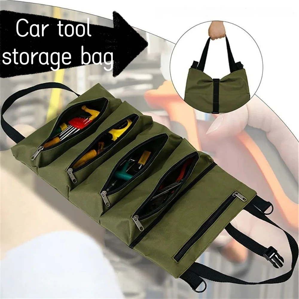 

Car Tool Storage Bag Multi-functional Suspension Oxford Cloth Hardware Tool Storage Bag Electrician Maintenance Bag