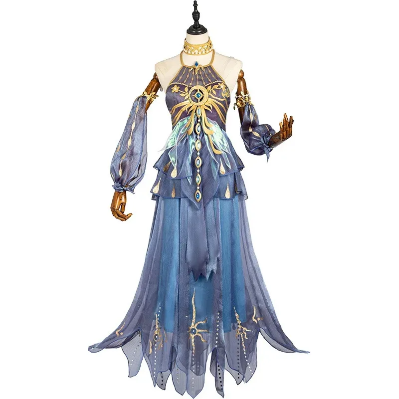 DY20 لعبة الهوية الخامس Naiad تأثيري صياد آلهة يبكي تأثيري حلي نعمة شعر مستعار الزي هالوين كرنفال موحدة كريس