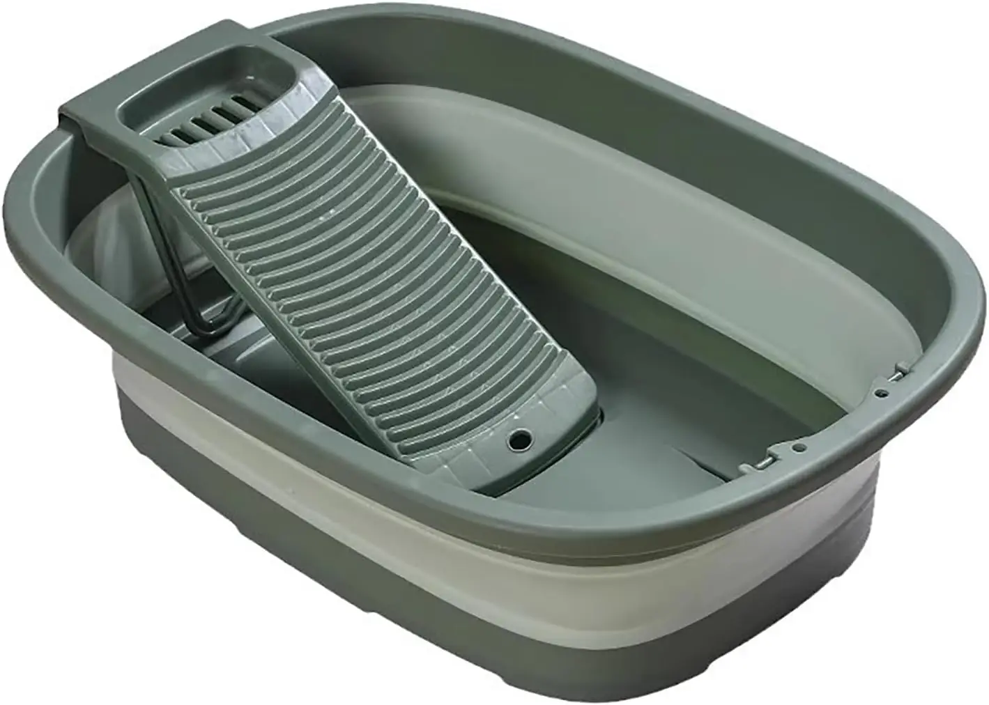 

Large Washboard Basin Laundry,Collapsible Plastic Basin for Hand Washing Clothes,Laundry tub with Washboard, Portable Laundry Ba