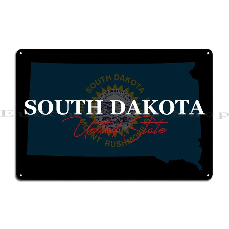 South Dakota Metal Sign Living Room Living Room Print Plaques Personalized Tin Sign Poster