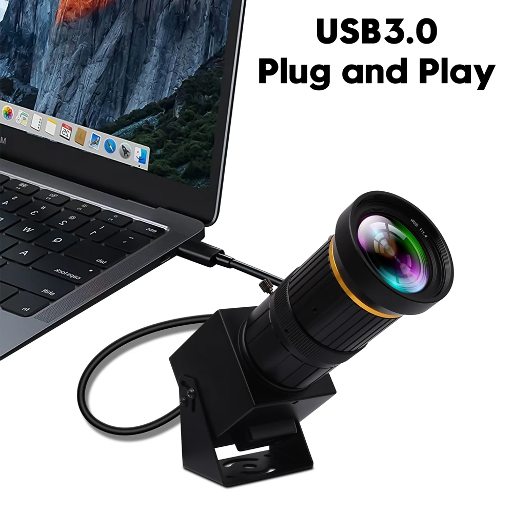 ELP 4k 60fps HDMI USB Camera 3840x2160 IMX415 SONY Sensor Webcam with 5-50mm Varifocal Manual Zoom Lens for video conferencing