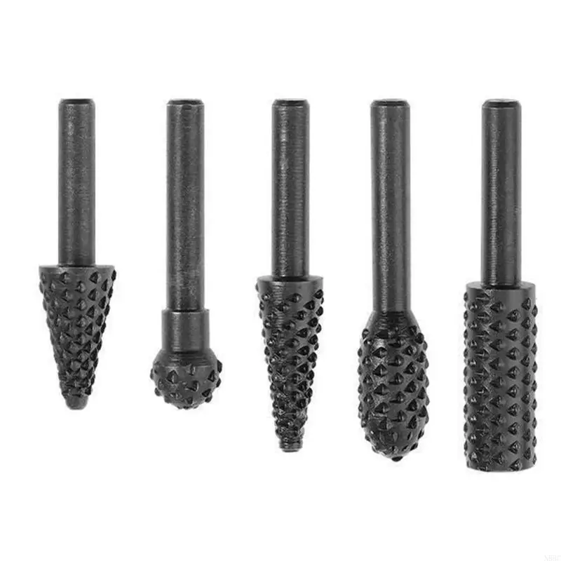 N58C 5pcs Rotary Burr Rasp Rasp Set The Workworking Twist Bit с 1/4
