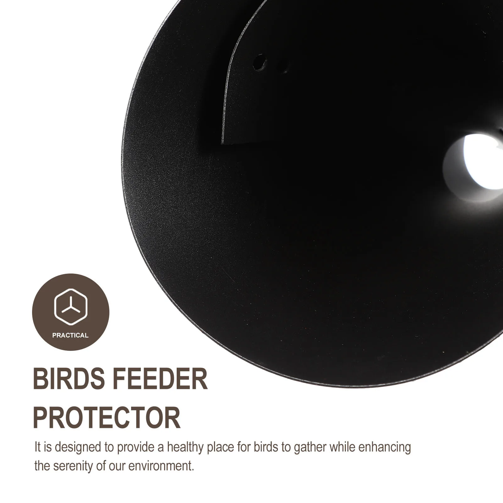 

1pc Wrap Around Squirrel Baffle Black Durable Outdoor Bird Feeder Protector Pole Hanging Garden Decor Squirrel Proof Baffle