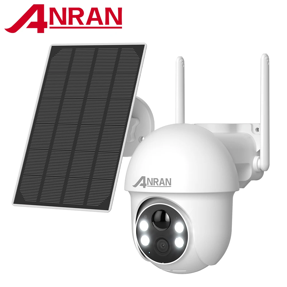 ANRAN Solar Kamera 5MP Outdoor PTZ Drahtlose Wifi Batterie Kamera Sicherheit Kameras Hause Schutz PIR Erkennen Nacht Farbe Vision