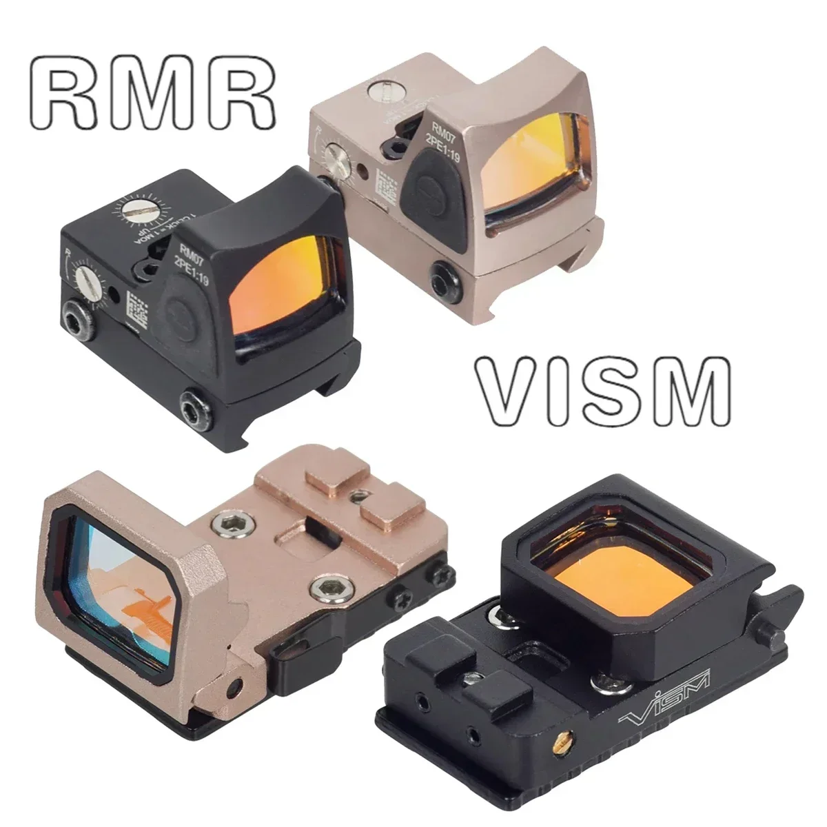 

Tactical RMR VISM 9x19mm Red Dot Sight Scope GLOCK 17 19 Airsoft Riflescope Mount 20mm Rail Hunting accessories