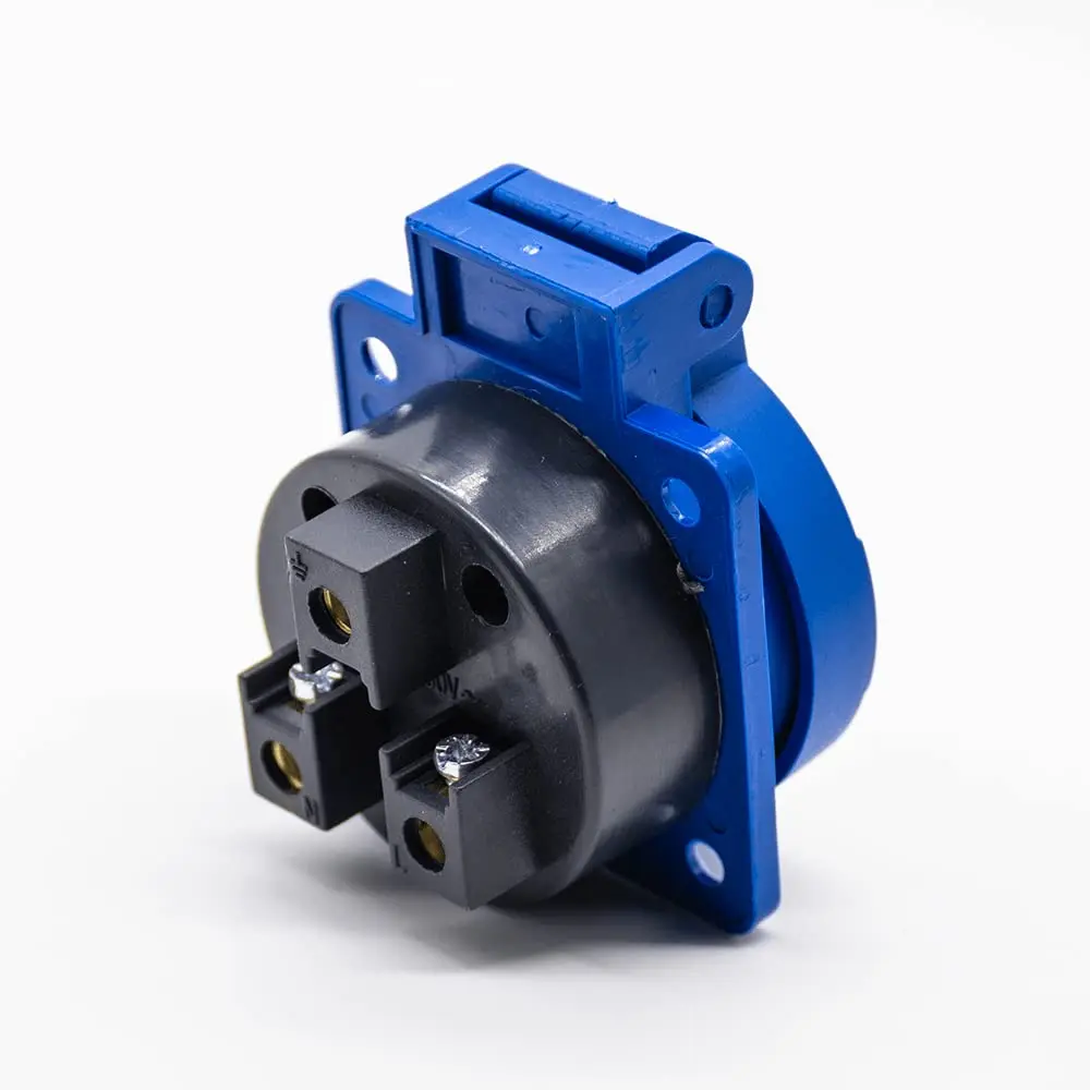 IEC60309 Industrial CEE Connector Socket 3P 10A 220V-250V 2P+E 6h IP44 Panel Mount