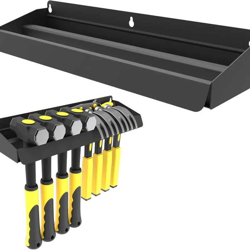 

Hammer Holder, Wall Mount Storage Rack Organizer for Workshop, Shed, Garage, Home, Fit Most of Hammer or Small Tools