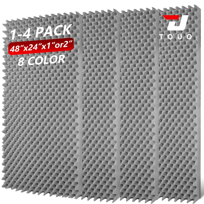 

TOUO Soundproof Wall Foam Egg Cotton Acoustic Panels 47.2"x23.6" Noise Reducing 1-4Pack Ideal for Game Room