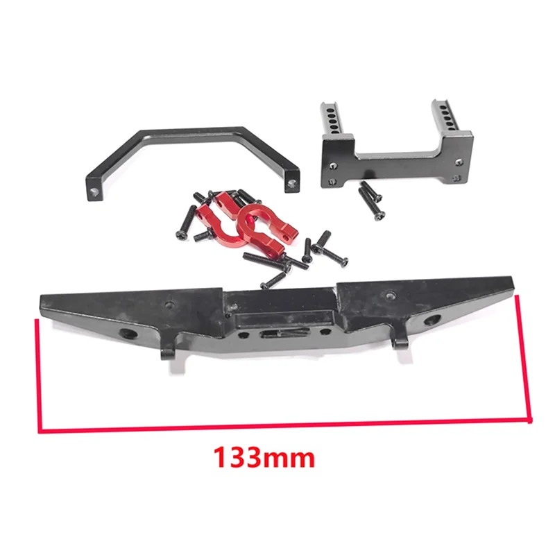 WOWFU-Voor Mangniu 128 Wrangler Verbeterde De Gemodificeerde Metalen Aluminium Bumper Back Bar En Trailer Gesp