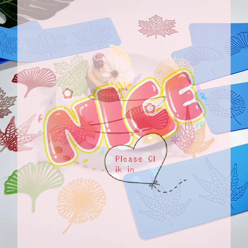 

Flower Leaf Patterns Bowknot Silicone Mold Chocolate Mold Fondant Cake Lace Mat DIY Craft Baking Decoration Tools Printed Pad