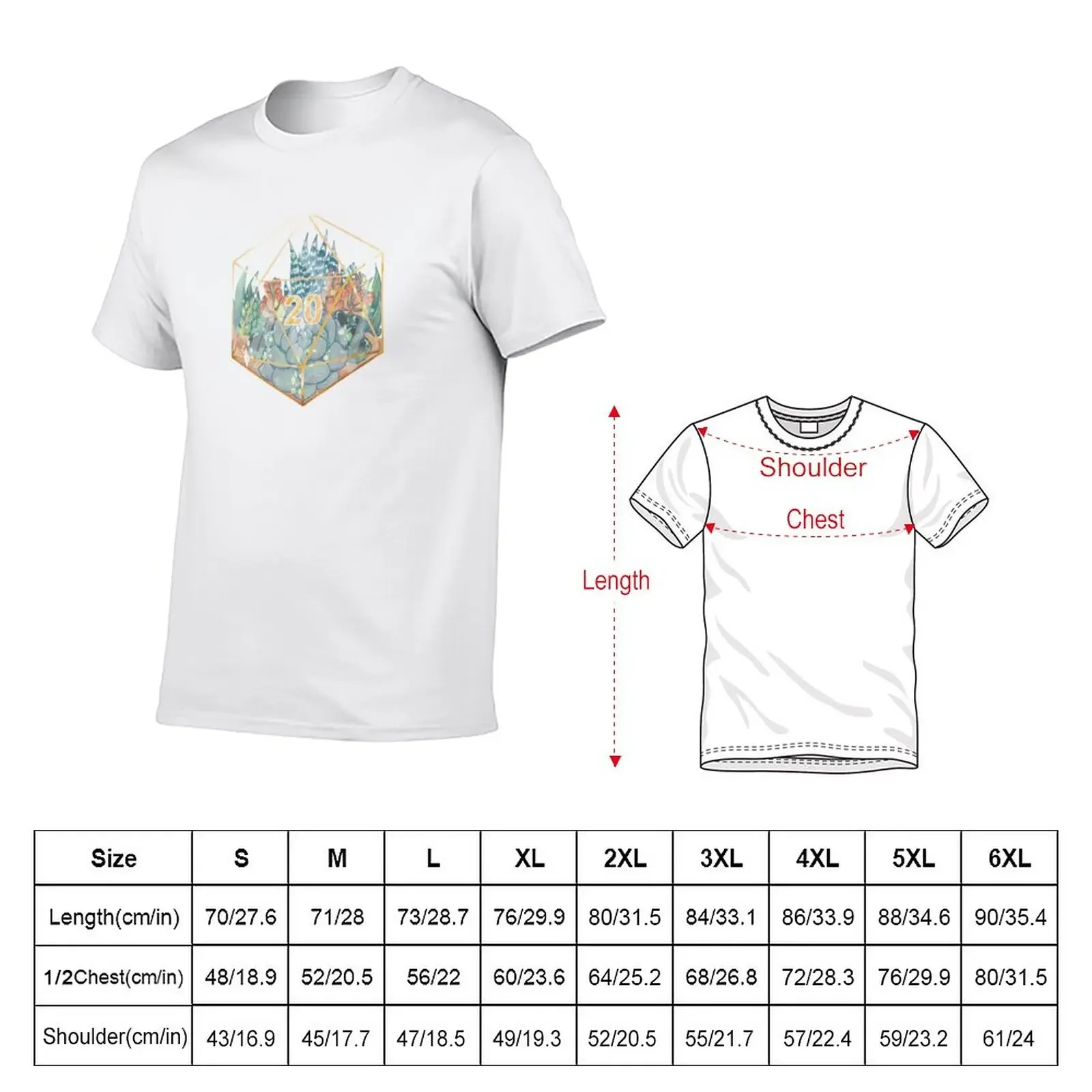 New D20 Succulent Dice Terrarium T-Shirt customized t shirts vintage t shirt cute tops shirts graphic tees mens cotton t shirts