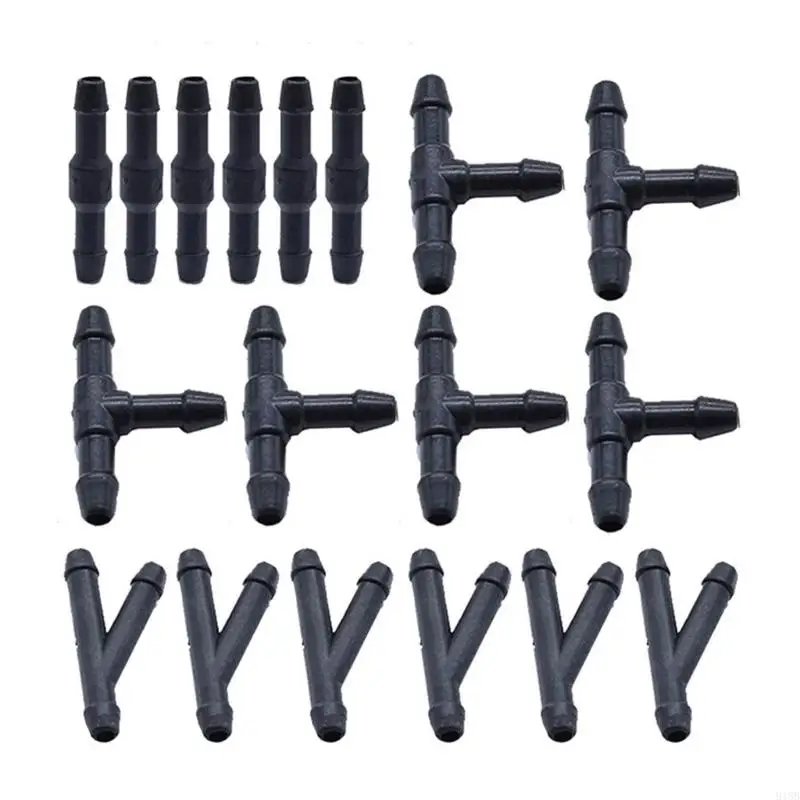

2025 New 18PCS Windshield Wiper Hose Fittings 3 Way Joints for Vehicle Maintenance Use