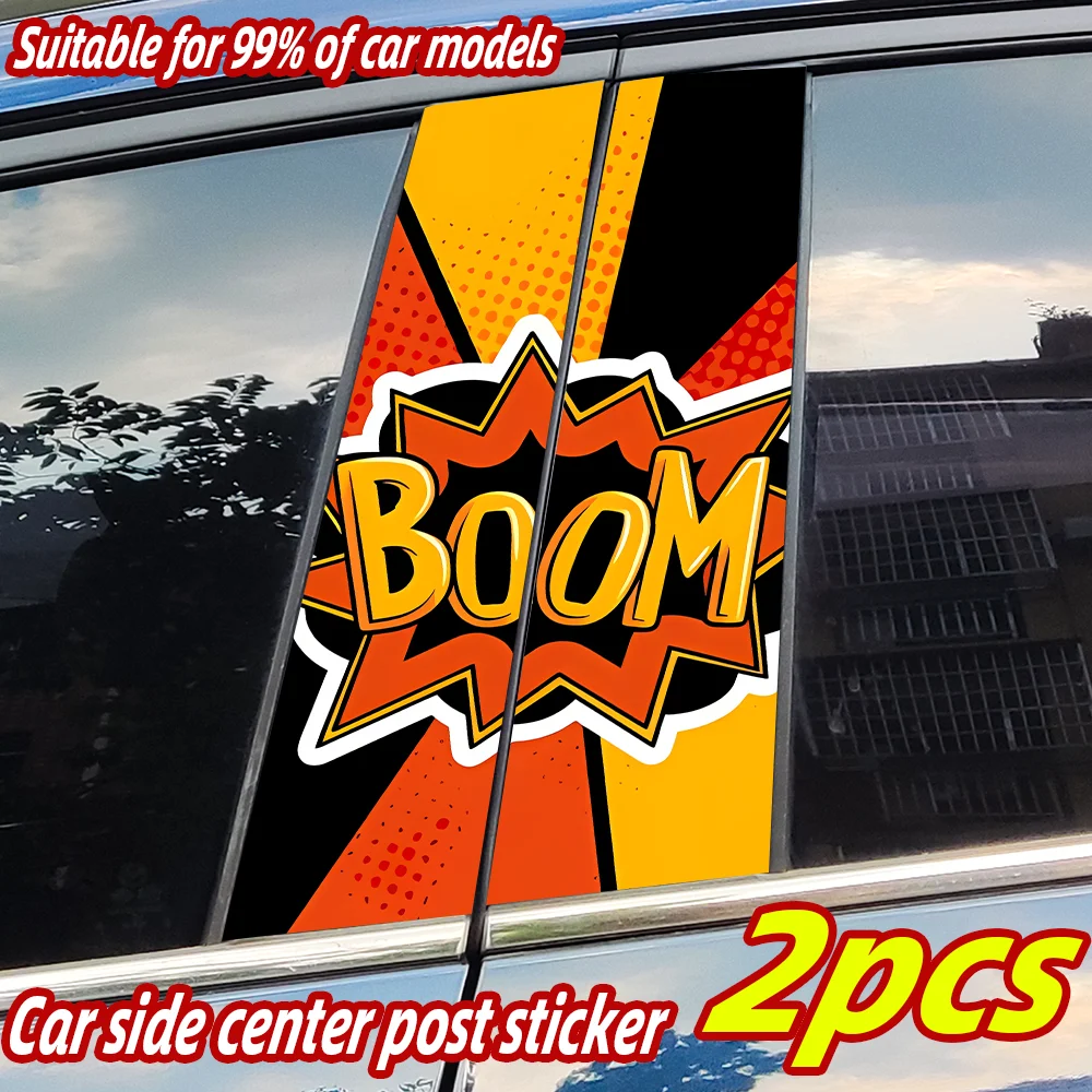 

Boom Car Stickers Car B-pillar Vinyl Decals Waterproof Auto Center Pillar Sticker Cover Scratches Vehicle Decors Accessories
