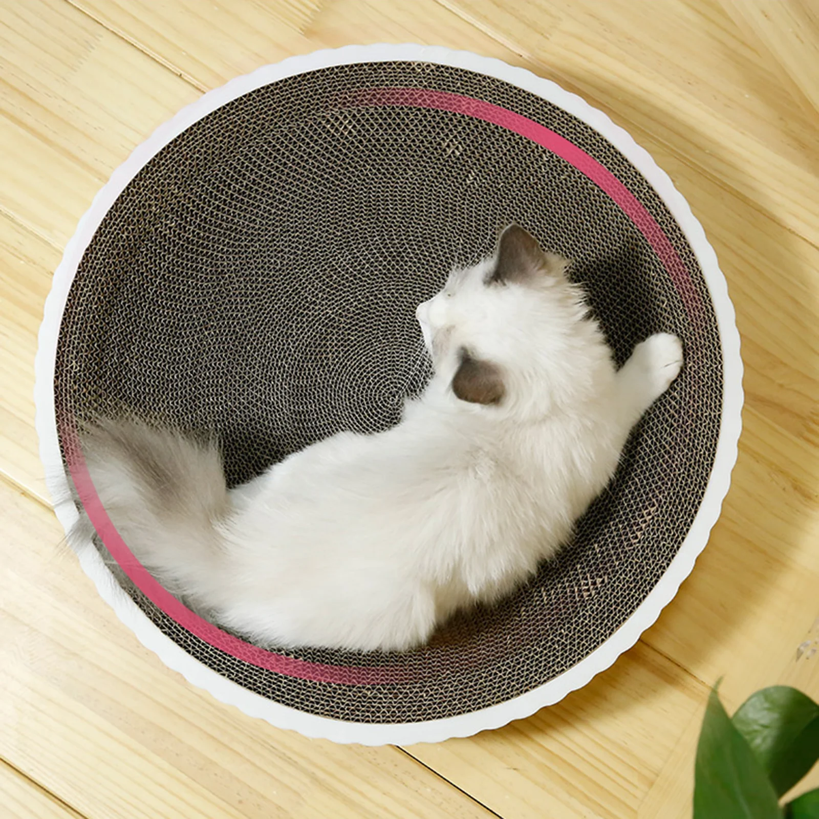 18-Inch Extra Large Cat Scratching Board - Replaceable Paper Core, Round Nest Design for Cozy Cat Naps