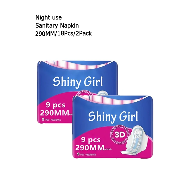 

2Pack Anion Sanitary Pads panty liners lady Sanitary Napkin Menstrual Pads 290MM length cotton soft Feminine Hygiene Products