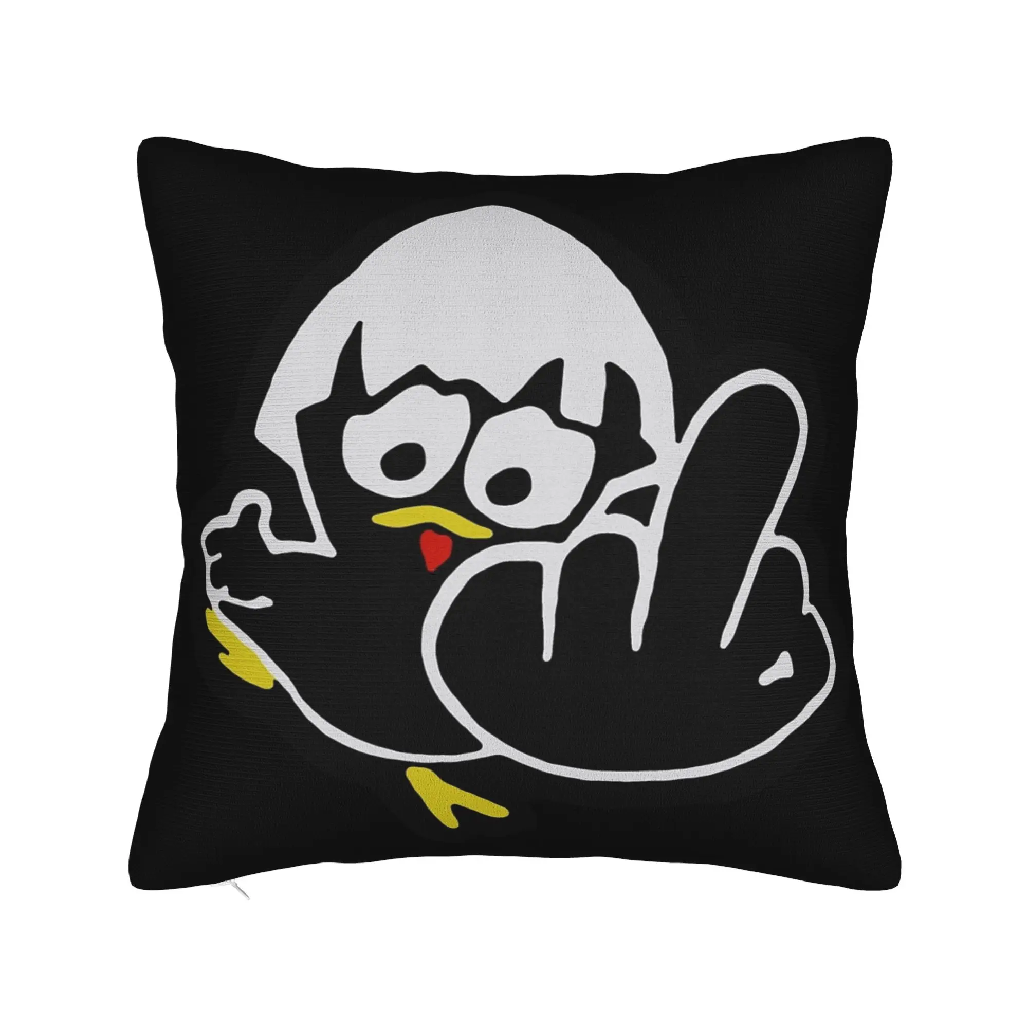 Calimero middle finger Pillowcase Soft Polyester Cushion Cover Decorative  Throw Pillow Case Cover Living Room Zippered 45*45cm