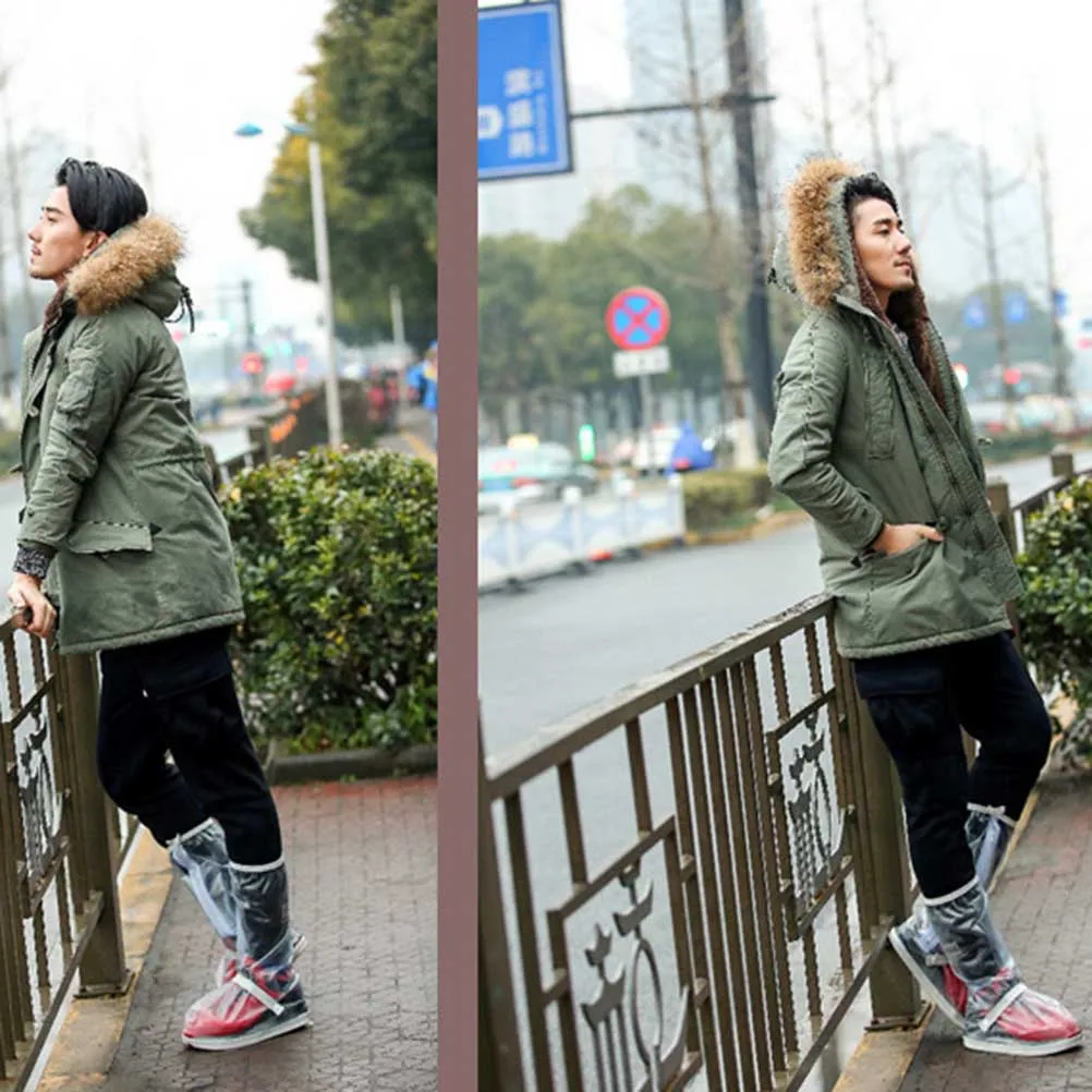 

Waterproof Rain Boots Woman Shoe Cover Outdoor White Covers Shoes Men and Women