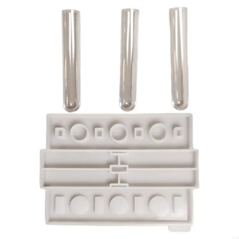  Handmade Hydroponic Vase Moulds Silicone Flower Holder Mold with 3 Test Tubes for Crafters Stylish Home Decoration