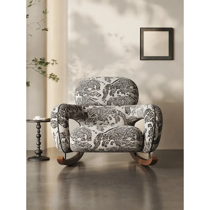 Italian Rocking Chair Leisure Chair Living Room Sofa Single Balcony
