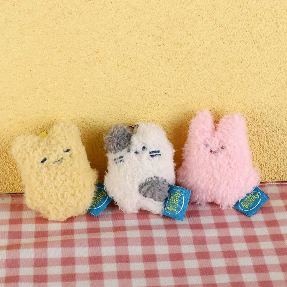 PP Cotton Butter Rabbit Cut Plush Keychain Plush Soft Cartoon Butter Cookie Plush Keyring Stuffed Butter Family