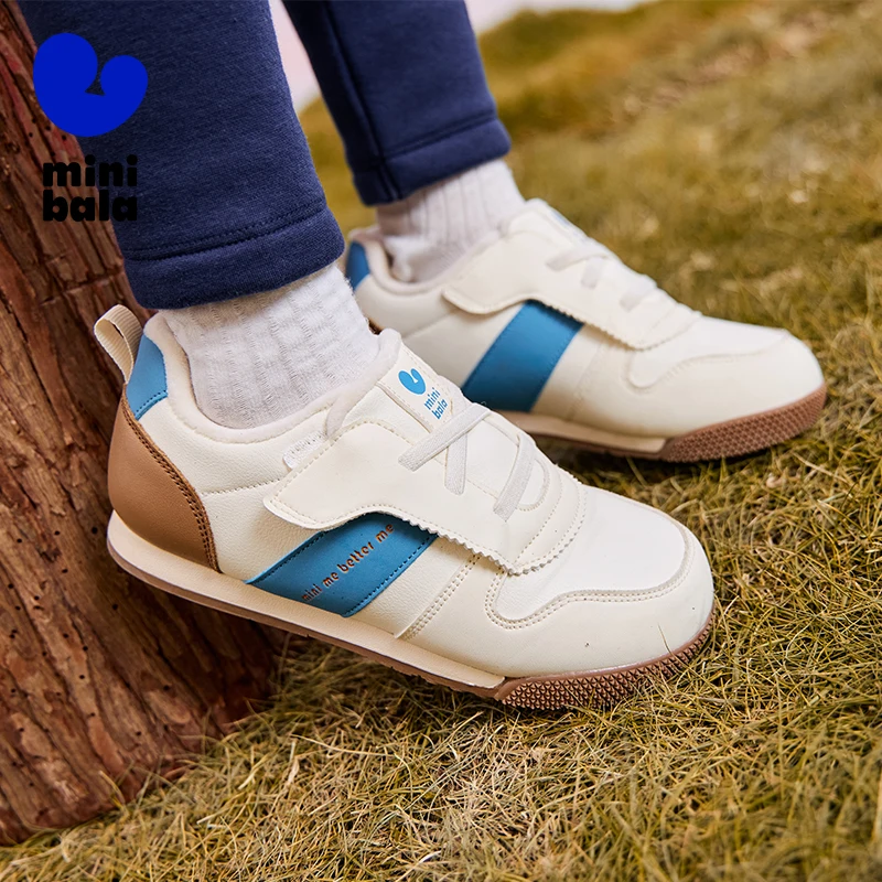 حذاء مشي ميني بالا للأطفال شتوي جديد مقاوم للانزلاق وخفيف الوزن مبطن بالقطيفة للمبتدئين #1