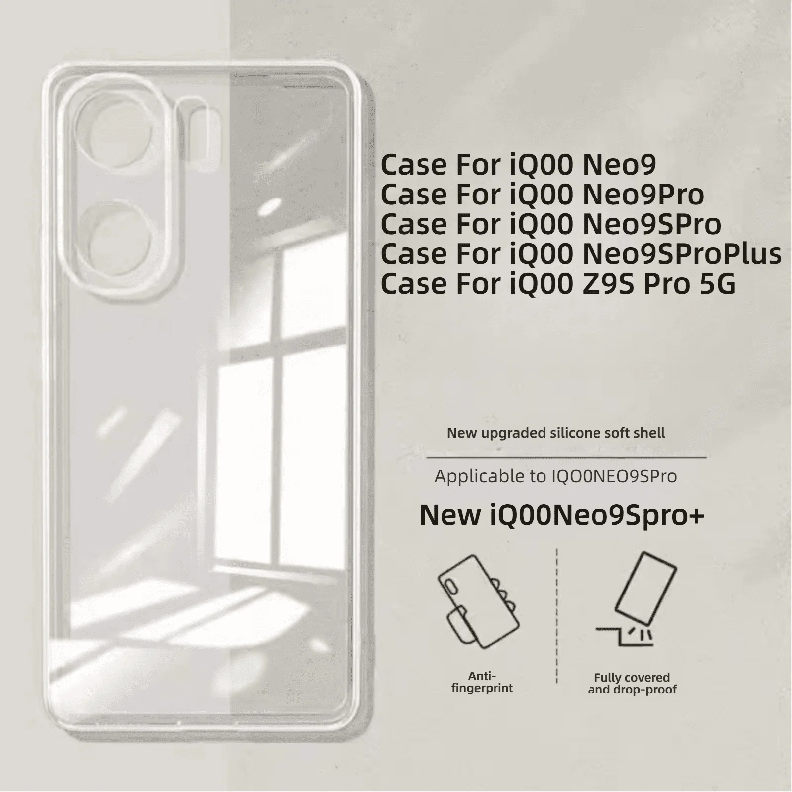 Soft Shockproof Phone Case For VIVO IQOO Z9S Pro 5G Z9SPro Cases Ultra Clear Hard Back Cover For IQOO Neo 9Pro + Plus 9s 9 pro