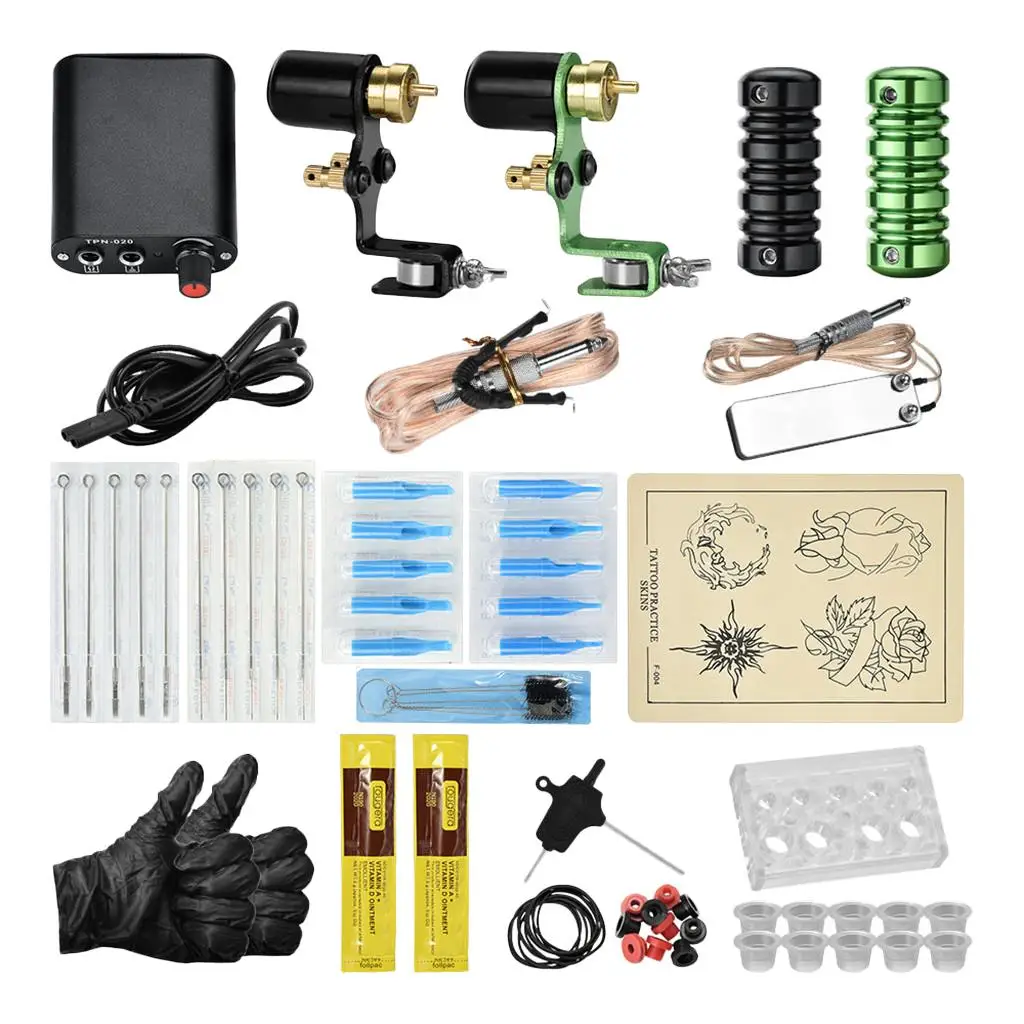 

Complete Kit Machine Cord Cup Holder Tools for Beginners Body Art Artists