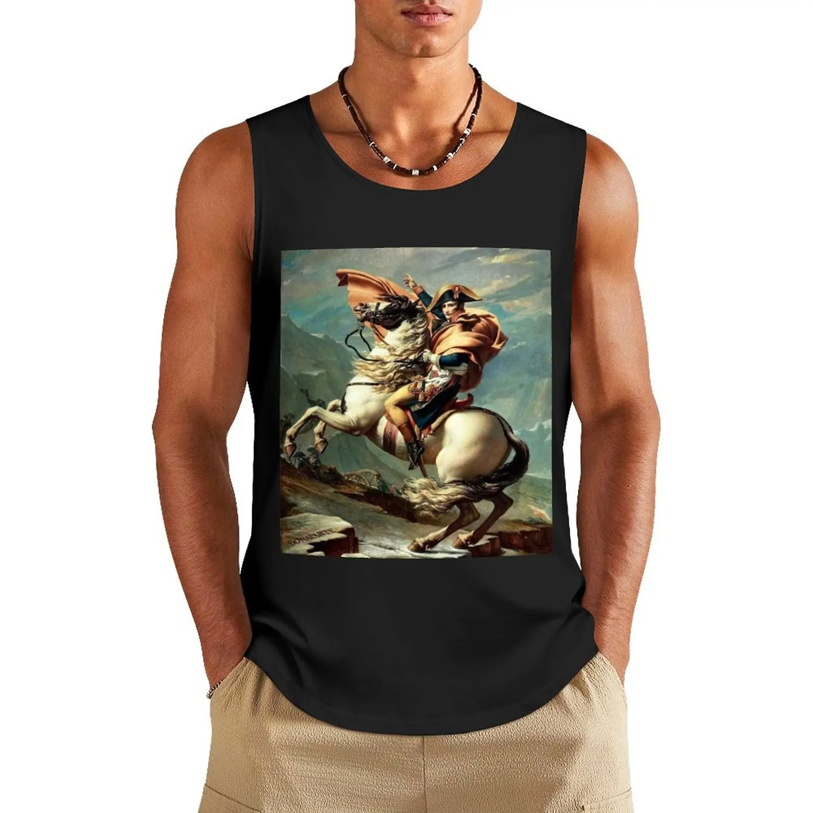 Classic Napoleon Bonaparte Painting Tank Top muscle t-shirt gym shirts fitness t-shirt Men's