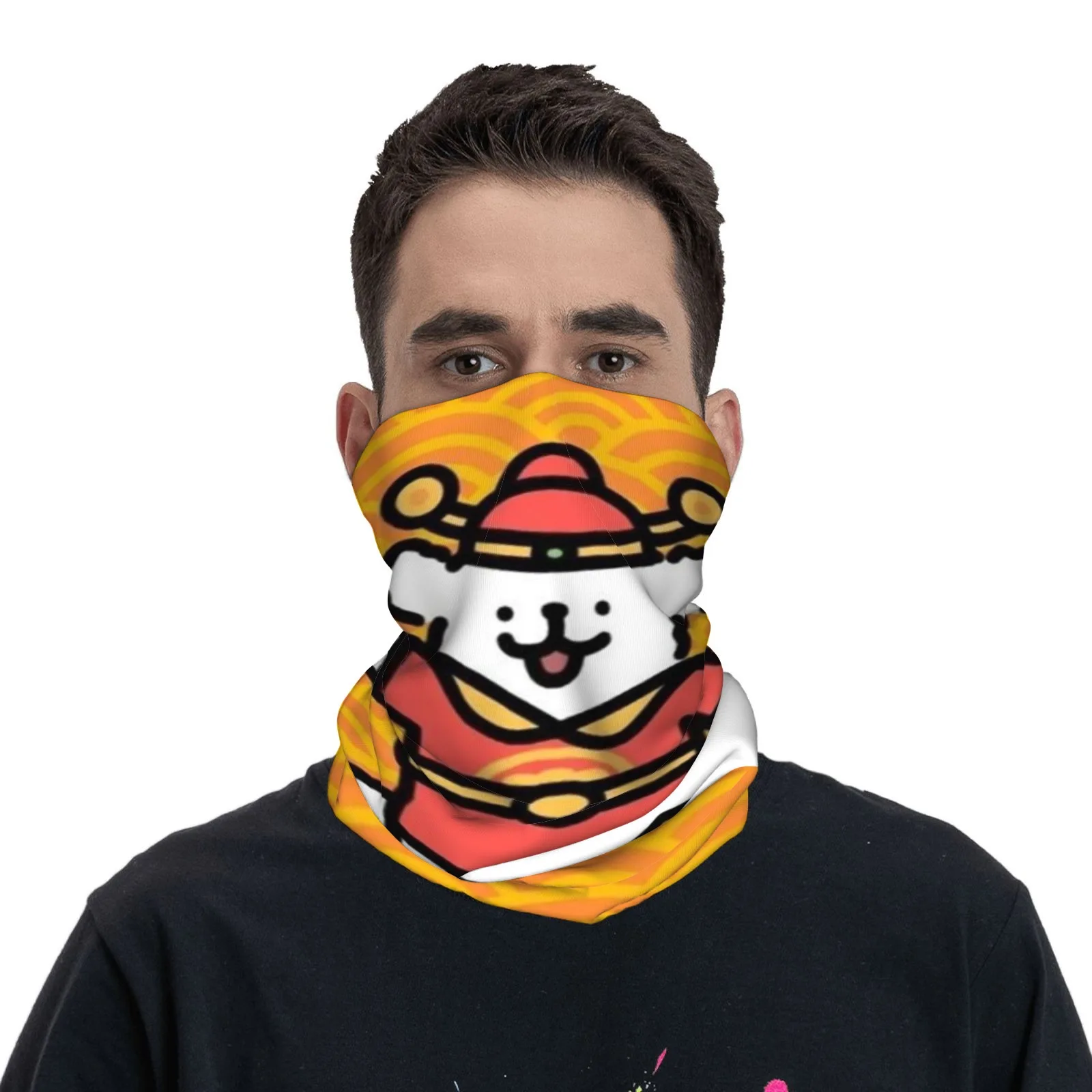 

Cute Cartoon Character in Traditional Costume Pattern Neck Gaiter – Soft, Breathable, UV - Protected – Ideal for Outdoor Fun