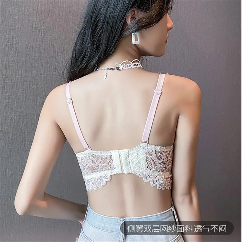 Pink Seamless Bras Sexy Bralette Mujer Push Up Lace Bra for Women Underwear Floral Lingerie Sujetador Sujetadores Sexis Lenceria