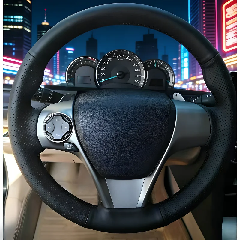

For Toyota Camry 12-16 models Hand-stitched Car Steering Breathable; wear-resistant; skid-proof full coverage modification desig