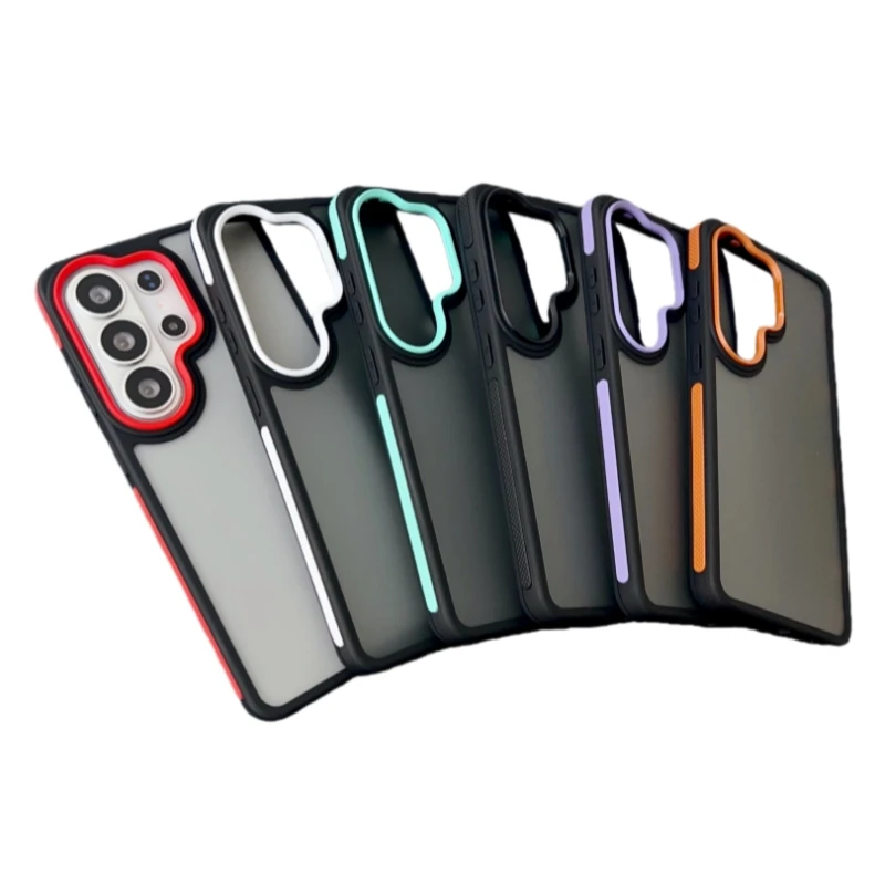 

Matte Finish Transparent Phone Cases for Samsung S26 S25 Plus Ultra S24 S23 FE Tpu PC Hybrid Anti-Fingerprint Phone Cover